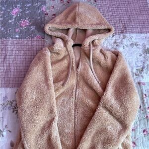 Tan Bambi Fluff Jacket